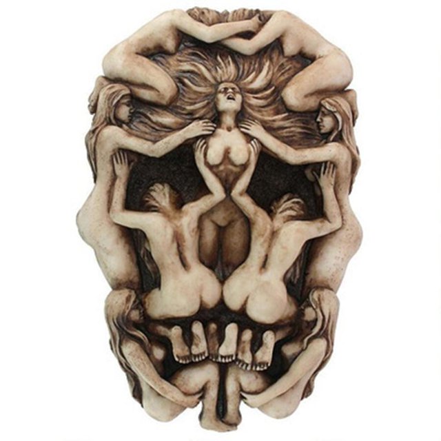 Escultura Gótica De Bine, Decoración Mural De Halloween, Arte De Pared Para El Hogar, Decoración De Halloween Monstrate HA037665-00