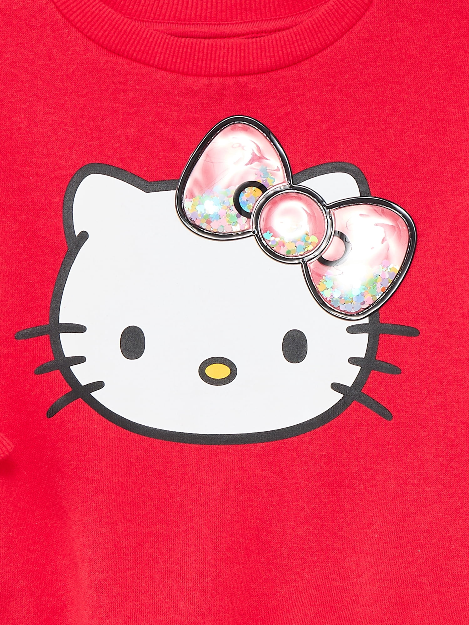 Hello Kitty Toddler Girls Fleece Novelty Crew Sweater, Sizes 2T-5T