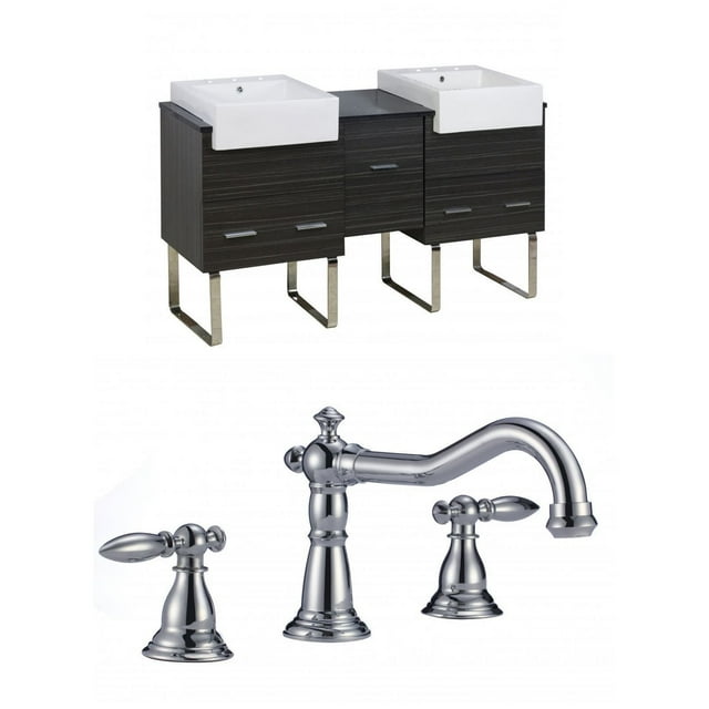 Imaginations Américaines 59.5 pouces W Vanity Set Gris