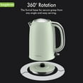 thumbnail image 4 of LONGDEEM Electric Tea Kettle Stainless Steel - 1500W Fast Heating, Auto Shut-Off - 1.7L, Green, 4 of 7