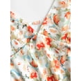 thumbnail image 6 of ZAFUL Cute Leisure Sundress Silky Floral Front Slit Cami Midi Dress Multi S, 6 of 6
