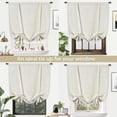 thumbnail image 4 of DriftAway  Blackout Linen Textured Solid Basic Room Darkening Thermal Insulated Tie Up 31"x47" - Light Linen, 4 of 6