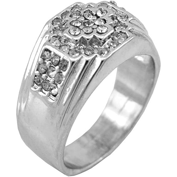 Hip-Hop Silver Tone Penninsula Men's Ring size 10