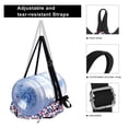 thumbnail image 5 of Drawstring Backpack Bag with Shoe Compartment, Large Gym Bag Sackpack Sports Beach Backpack for Men Women, 5 of 7