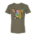 thumbnail image 3 of Dean Russo The Pig Animal Lover Mens Premium Tri Blend T-Shirt, Military Green, Medium, 3 of 6