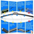 thumbnail image 4 of HAHDAXIA RAINTOK Windshield Wiper Blades Replacement for Dodge Caliber 2007 2008 2009 2010 2011 2012 Original Factory Quality Front Rear Wipers Blade Set for My Car - 24" 17" 10" (Pack of 3), 4 of 7
