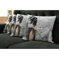 thumbnail image 2 of Ambesonne Modern Throw Pillow Cover 4 Pack, Fashion Model Paris Girl, 16", Grey White, 2 of 6