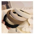 thumbnail image 2 of Fiudx Diadema de Punto, Elástica y Cómoda para Mujer, Banda de Lana Absorbente a Raya, Accesorio de Moda Duradero, Ideal para Uso Diario, Ideal para Pilates y Jogging, Talla para La Mayoría de Las Mu, 2 of 6