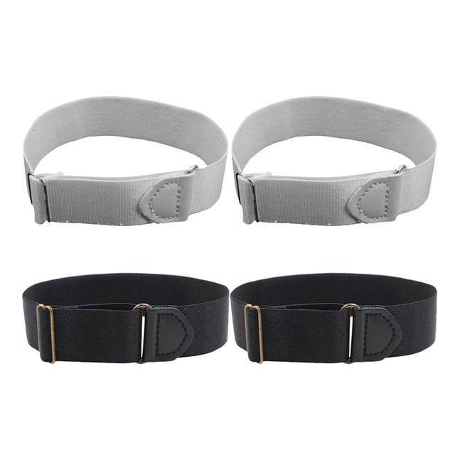 ColoMX 2 pares de ligas de manga de camisa para hombres y mujeres bandas de brazo antideslizantes ajustables soportes de manga elásticos para camisas ligas de brazo