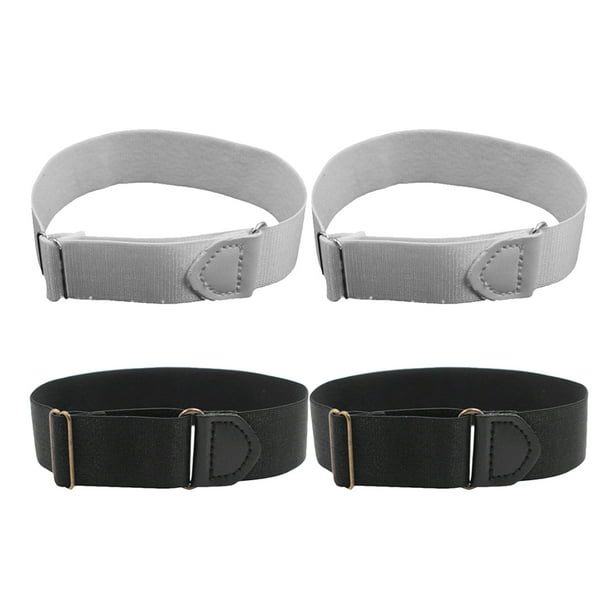 ColoMX 2 pares de ligas de manga de camisa para hombres y mujeres bandas de brazo antideslizantes ajustables soportes de manga elásticos para camisas ligas de brazo
