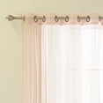thumbnail image 2 of Quality Home Gathered Tulle Sheer Grommet Curtain Pair - 52"W x 63"L - DUSTYPINK (Set of 2 Panels), 2 of 4