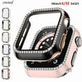 thumbnail image 2 of CIRUTVAL Bling PC Case Cover with Tempered Glass Screen Protector Compatible with Apple Watch case 40mm 44mm 42mm 38mm iWatch Diamond bumper+Screen Protector Apple Watch Series se 6 5 4 3 2 1, 2 of 10