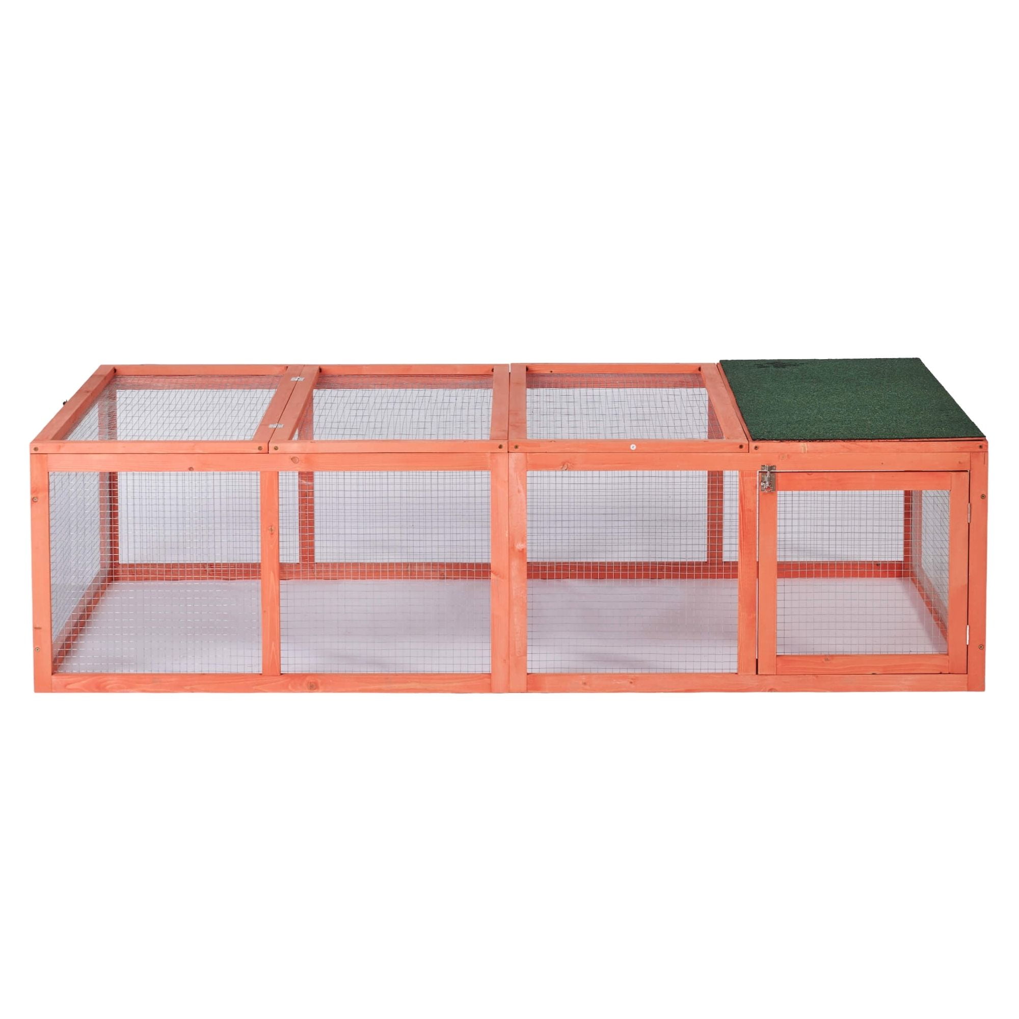 Kepooman 70.9" Indoor Outdoor Wooden Chicken Coop, Bunny House Rabbit Hutch for Small Animal, Natural Kepooman 70.9" Indoor Outdoor Wooden Chicken Coop, Bunny House Rabbit Hutch for Small Animal, Natural