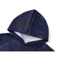 thumbnail image 3 of Cooltree Boys Hooded Sweatshirt - Fashion Soft Long Sleeve Basketball Dark Blue Pullover Casual Tops Size 10, 3 of 7