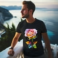 thumbnail image 5 of Summer Short Sleeve Tops Crew Neck Shirts for Men Flowers (4)Plus Size Tee Shirts XS-5XL, 5 of 5