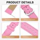 thumbnail image 3 of Correas de reloj de cuero PU Uxcell de 20 mm, correa de reloj de liberación rápida, correas de repuesto para reloj con hebilla de acero inoxidable para hombres y mujeres, rosa, 3 of 7