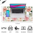 thumbnail image 5 of Pink Orange Flower Mouse Pads Pad Mouse Waterproof No Slip for Office Home Work Gaming Table Tables Mousemat Rubber Base Mousepad with Stitched Edges 35.4x15.7inches, 5 of 7