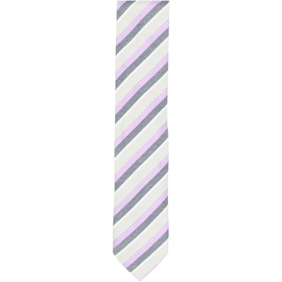 Italo Ferretti Men's Silver / Purple Blue White Diagonal Stripe Tie Necktie - XL