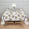 thumbnail image 3 of White Cow Head Hat Pattern Square Tablecloth,Waterproof Square Table Cover,Wipeable Spillproof Washable Table Cover for Home Kitchen Party Decor 42"X42"(107x107cm), 3 of 6