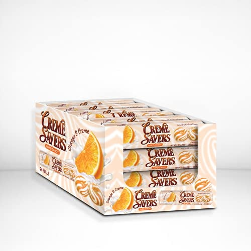 Creme Savers Orange and Creme Hard Candy 24 Count Box The Taste of Fresh Orange Swirled in