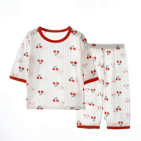 

Yievot Spring Fall Kid Baby Girls Pjs Set Fruit Printed Long Sleeve Sleepwear Soft Lightweight Toddler Boy s Outfit Sets 2-7 Years 2024 Spring Baby Outfits Gifts on Clearance