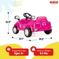 thumbnail image 4 of DOLU Pedal-Powered Unicorn Ride-On Car, Kids & Toddler Toy Vehicle for Ages 3+, 4 of 8