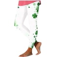 thumbnail image 3 of Yourumao St Patricks Day Leggings for Women High Waist Green Shamrock Skinny Pants Theme Party Pants Pantalones De Yoga Pantalones De Yoga, 3 of 6
