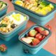 thumbnail image 3 of 4 Pcs Silicone Food Containers Lunch Storage Box Set Bento Box Bpa Free Microwave Safe Dishwasher, 3 of 5