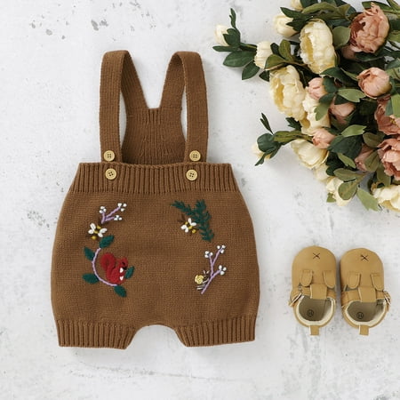 

Sodopo Baby Pajamas Winter Knit Outwear Sweater Strap Romper Jumpsuit Boy Girl Pajamas Bodysuit Toddler Jacket