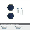 thumbnail image 6 of Amerock Accents 1-5/16 inch (33mm) Length Gold/Navy Blue Cabinet Knob - 2 Pack, 6 of 7