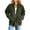 Army Green, variant on Corduroy Jacket for Women Stand Collar Zip Up Long Sleeve Loose Oversized Casual Comfy Basic Travel Workout Coat, Black XXL