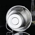 thumbnail image 4 of 1L Metall Eimer Eiseimer Eiskübel Edelstahl Eiswürfelbeh?lter mit Tragegriff Eisbeh?lter für Bar Wein Champagner Bier Hochzeit Geburtstag Sommer Hawaii Party Supplies Silver, 4 of 6