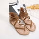 thumbnail image 4 of Sandalias planas romanas informales para mujer de verano Wmkox8yii  shjk1286, 4 of 9
