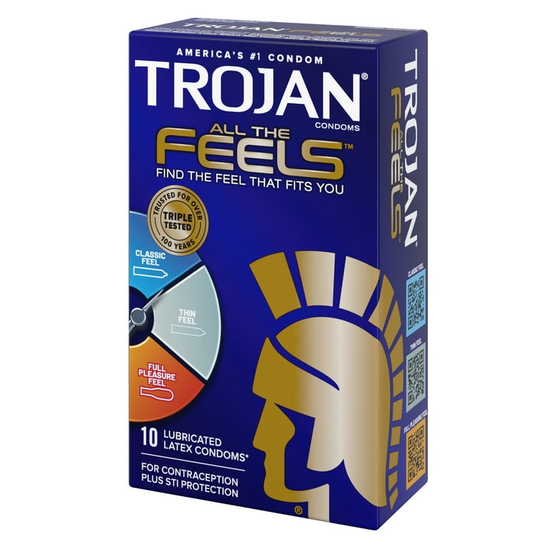 Trojan All The Feels Latex Condoms, 10CT HSA/FSA Eligible