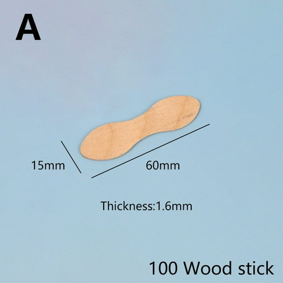 50/100pcs Ice Cream Popsicle Stick Wood Ice Cream Sticks Homemade Ice Cream Spoon Popsicle Accessories