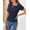 Navy, variant on Womens Summer Top Asymmetrical Twisted Tea Shirt Black l