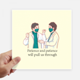 thumbnail image 1 of Doctors Discuss Communication Efforts Sticker Tags Wall Picture Laptop Decal Self adhesive, 1 of 1