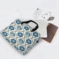 thumbnail image 5 of 16" Laptop Briefcase for Work Travel Laptop Shoulder Bag Carrying Handbag Laptop Case Blue Symmetrical Floral Pattern, 5 of 8