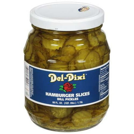 Del Dixi: Hamburger Slices Dill Pickles, 60 Oz - Walmart.com