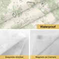 thumbnail image 4 of No Hook Tiger Leopard Shower Curtain with Snap in Liner Set, Green Country Retro Forest Trees Animals Waterproof Fabric Bathroom Curtains with See Through Top Window, Hotel Style Long 72 x 84 Inch, 4 of 9