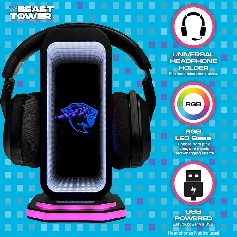 MrBeast Gaming Headphone Stand, RGB Light Display with Infinity