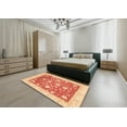 thumbnail image 4 of Ahgly Company Indoor Round Abstract Red Oriental Area Rugs, 4' Round, 4 of 6