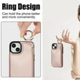 thumbnail image 2 of Wallet Case for iPhone 14 with Shoulder Strap & RFID Blocking Card Slots Holder Kickstand & Finger Ring, Magnetic Flip Folio Zipper Purse Case, PU Leather Cover Handbag, Rosegold, 2 of 8