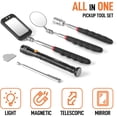 thumbnail image 4 of Pickup Device, Pickup Tool Set for Men 5Pcs with 360 Swivel Inspection Telescoping Magnet Pickup Tool Flexible Led Flashlight Mechanic Tools Cool Gadgets for Men with a Bag, 4 of 7