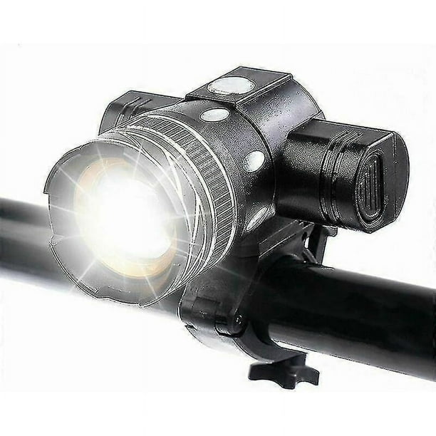 Luz delantera recargable para bicicleta de 5000 lúmenes, lámpara LED impermeable para bicicleta, alto brillo, 6 horas de ciclismo de montaña, seguridad vial, linterna para viajeros con
