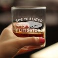 thumbnail image 2 of Bevvee Whiskey Rocks Glass 10.25 oz Later Litigator Gifts for Law School Graduates Glassware & Drinkware, 2 of 3