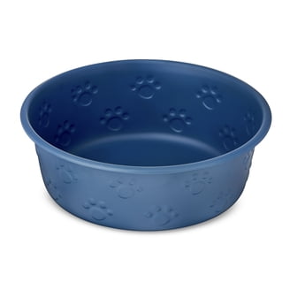 Vibrant Life Happy Dog Ceramic Dog Bowl, Teal, Medium, 6.5 inch