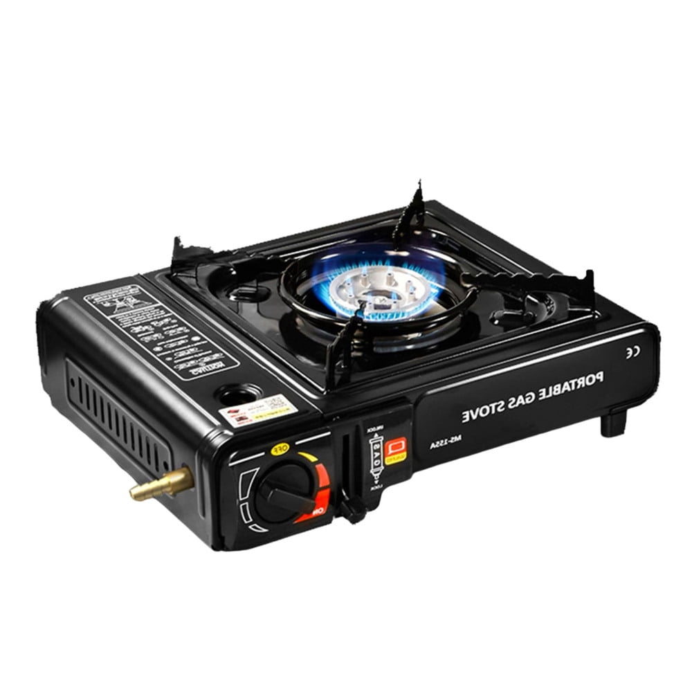 Dual Fuel Portable Gas Stove Carryon Cooker for Propane & Butane Black