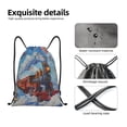 thumbnail image 4 of Bingfone Cartoon Train Hot Air Balloon Drawstrings Backpacks Bags for Men Women Gym Drawstrings Bag-Medium, 4 of 6