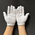 thumbnail image 1 of Guantes blancos engrosados, control de texto, juego de etiqueta, trabajo, protección laboral, placa de cuentas, algodón, jardinería blanca, guantes de algodón para conducir, 1 of 6